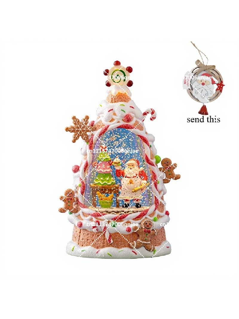 Vintage Collectible Santa - Винтажный рождественский фонарь-декор с анимированным поездом