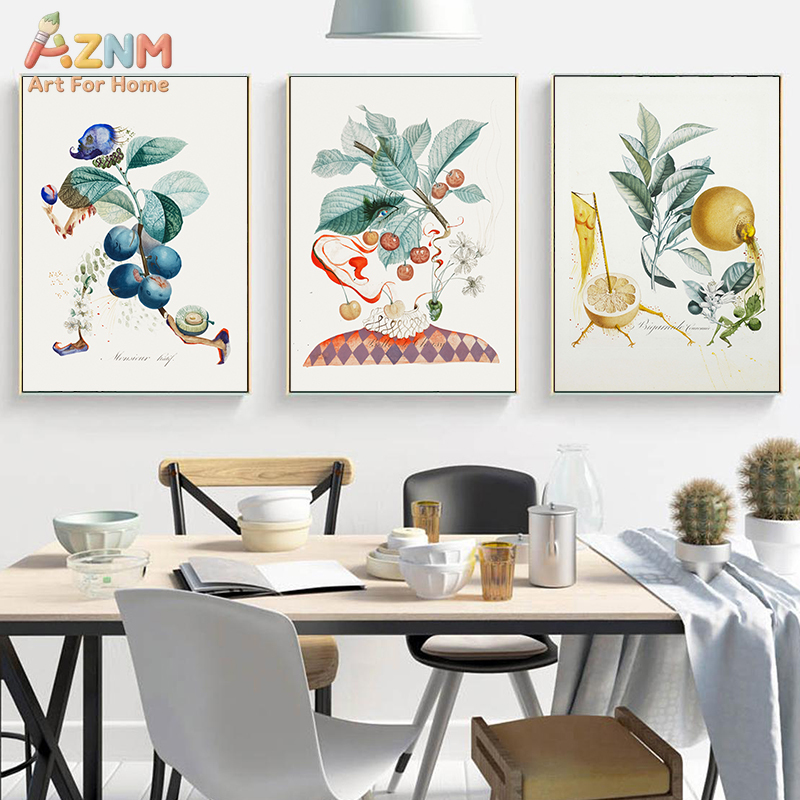 Vintage Things Collection - Настенное искусство AZNM: Сюрреалистическая ботаническая картина