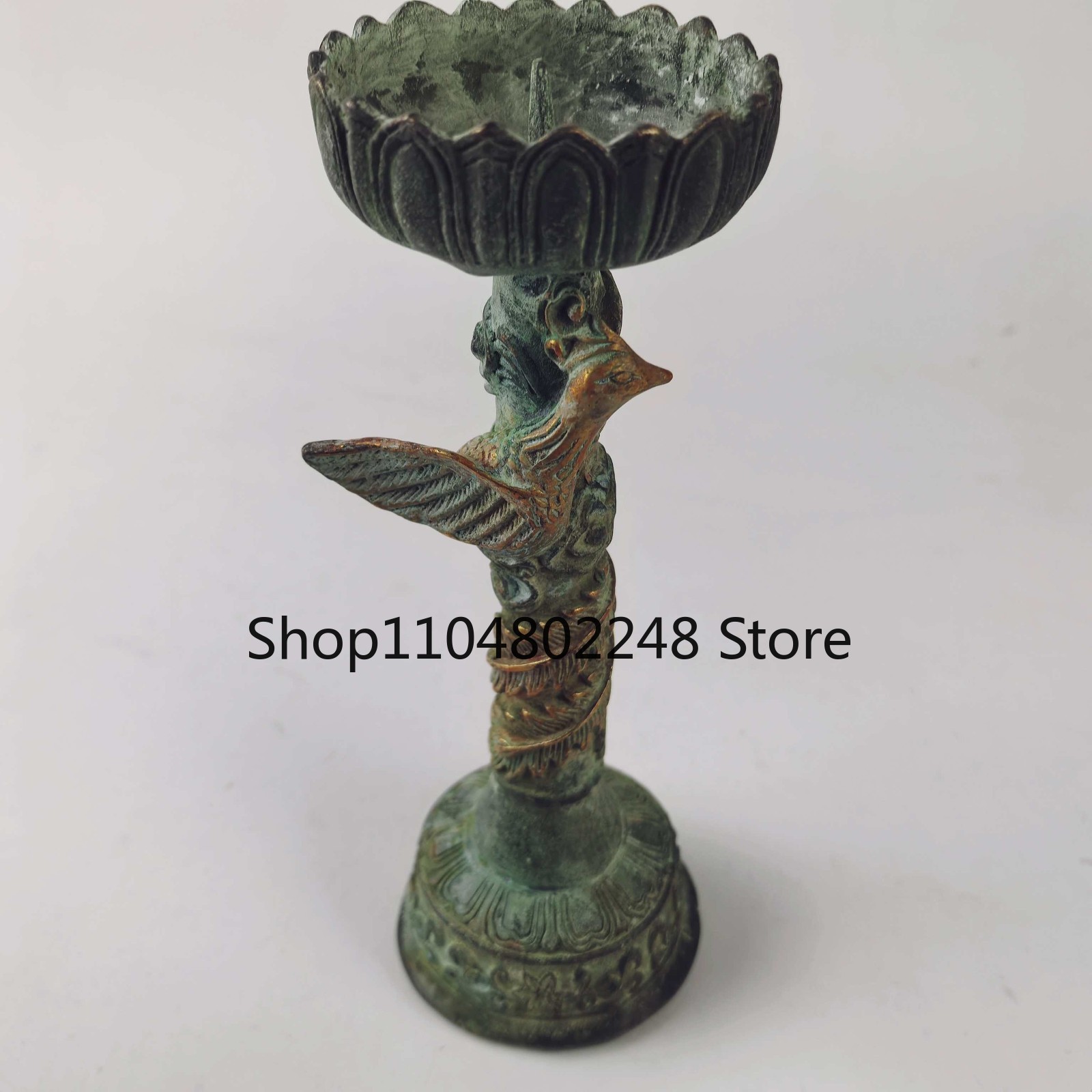 Collectible Vintage Lamps - Старинная бронзовая рельефная позолоченная лампа с