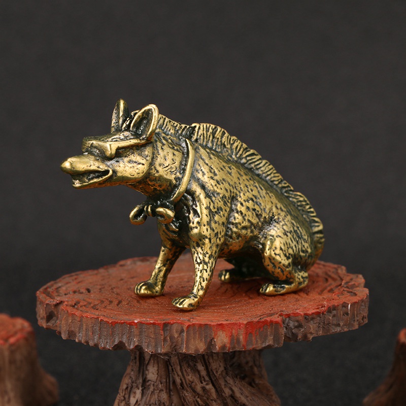 Латунные статуи Hyaenidae с гл – обзор и цена Vintage Collectible Ornaments